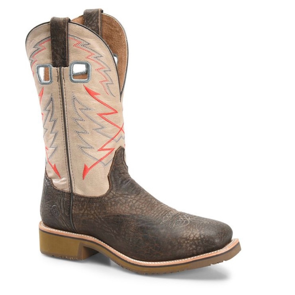 Double H Rogan Steel Toe Square Roper 11" DH7010 Mens Brown Wide Work Boots 14D
